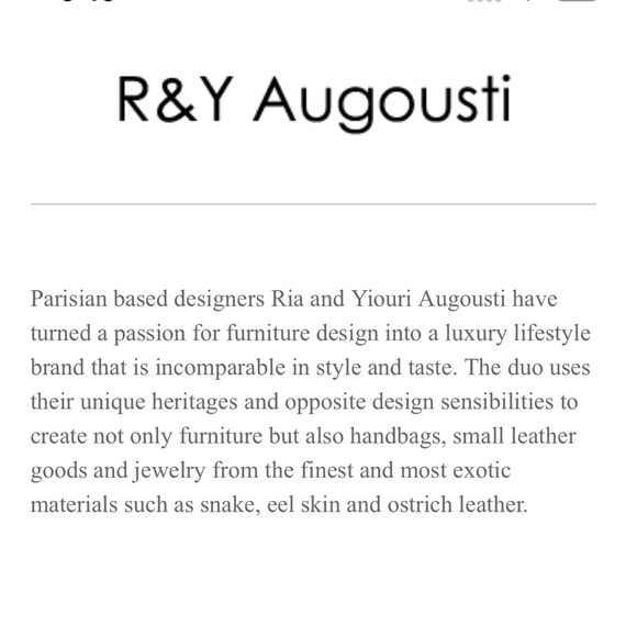 R&Y Augousti Large Black Python Snakeskin Shoulder Bag with Brass Hardware - Picture 16 of 17